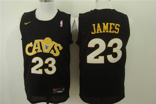Cleveland Cavaliers #23 LeBron James Black  Men's  Stitched NBA Jersey -2