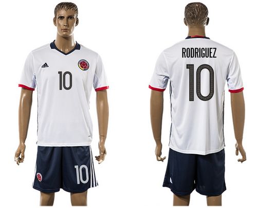 Colombia #14 Uribe Away Soccer Country Jersey