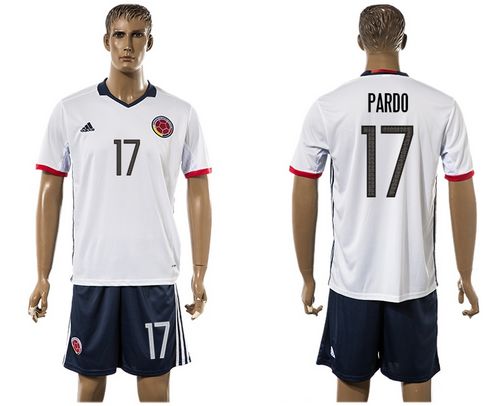 Colombia #17 Pardo Away Soccer Country Jersey Colombia #17 Pardo Away Soccer Country Jersey