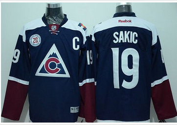 Colorado Avalanche #19 Joe Sakic Navy Blue Alternate Stitched NHL Jersey
