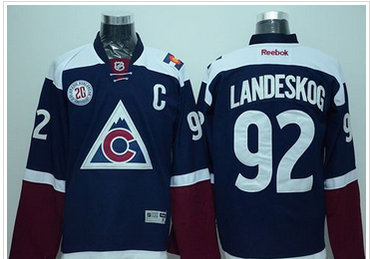 Colorado Avalanche #92 Gabriel Landeskog Navy Blue Alternate Stitched NHL Jersey Colorado Avalanche #92 Gabriel Landeskog Navy Blue Alternate Stitched NHL Jersey