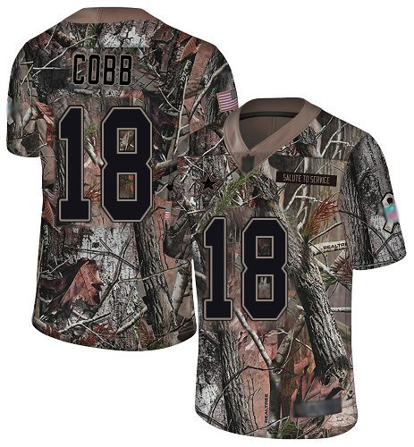 Cowboys #18 Randall Cobb Camo Men's Stitched Football Limited Rush Realtree Jersey Cowboys #18 Randall Cobb Camo Men's Stitched Football Limited Rush Realtree Jersey