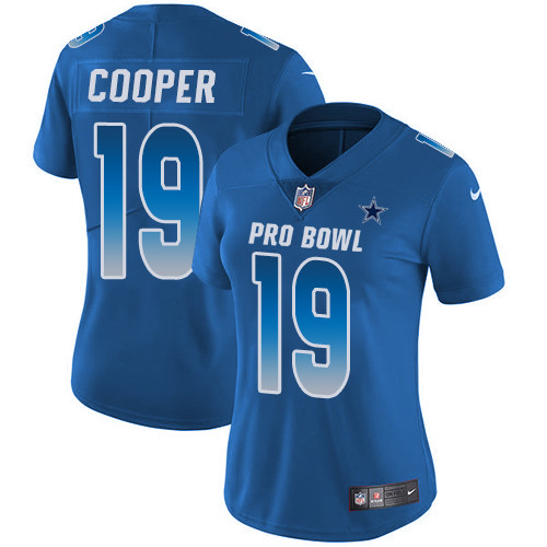 Cowboys #19 Amari Cooper Royal Women's Stitched Football Limited NFC 2019 Pro Bowl Jersey