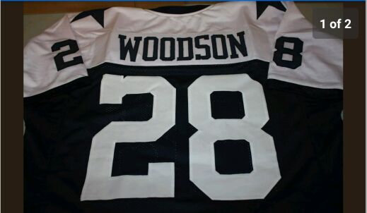 Cowboys #28 Darren Woodson coutom thanksgiving day jersey