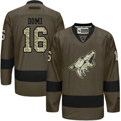 Coyotes #16 Max Domi Green Salute to Service Stitched NHL Jersey Coyotes #16 Max Domi Green Salute to Service Stitched NHL Jersey