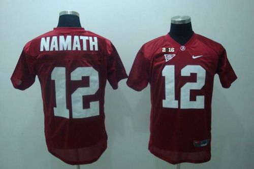 Crimson Tide #12 Joe Namath Red 2016 College Football Playoff National Championship Patch Stitched NCAA Jersey Crimson Tide #12 Joe Namath Red 2016 College Football Playoff National Championship Patch Stitched NCAA Jersey