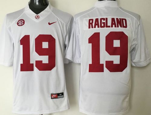 Crimson Tide #19 Reggie Ragland White Stitched NCAA Jersey