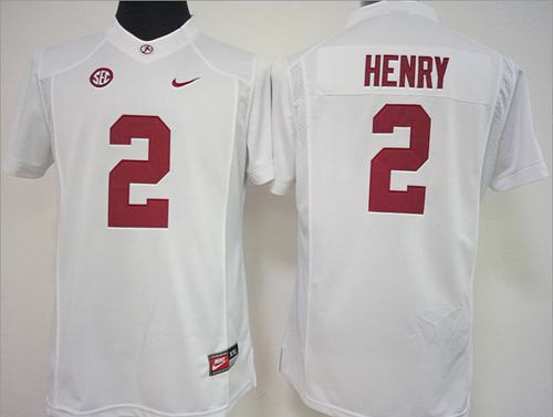Crimson Tide #2 Derrick Henry White Women's Stitched NCAA Jersey Crimson Tide #2 Derrick Henry White Women's Stitched NCAA Jersey