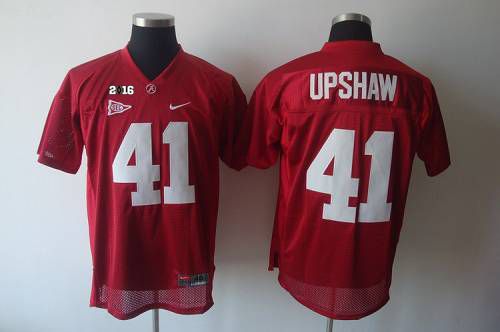 Crimson Tide #41 Courtney Upshaw Red 2016 College Football Playoff National Championship Patch Stitched NCAA Jersey Crimson Tide #41 Courtney Upshaw Red 2016 College Football Playoff National Championship Patch Stitched NCAA Jersey