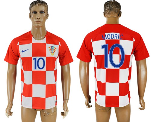 Croatia #10 Modric Home Soccer Country Jersey Croatia #10 Modric Home Soccer Country Jersey