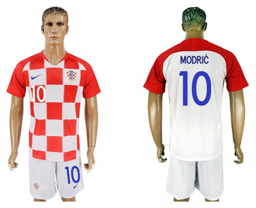 Croatia #10 Modric Home Soccer Country Jersey Croatia #10 Modric Home Soccer Country Jersey