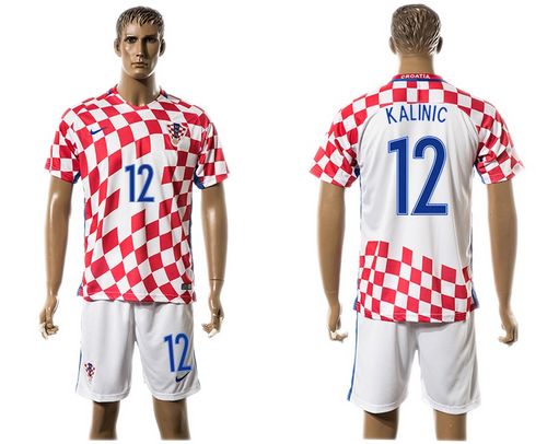 Croatia #12 Kalinic Home Soccer Country Jersey Croatia #12 Kalinic Home Soccer Country Jersey