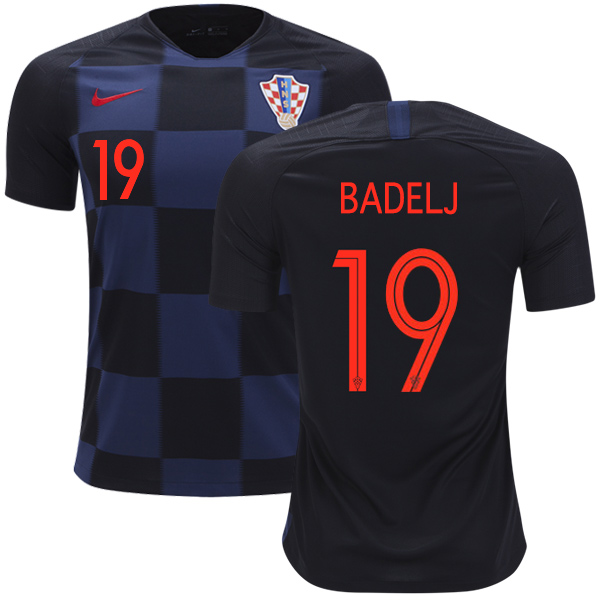 Croatia #19 Badelj Away Kid Soccer Country Jersey Croatia #19 Badelj Away Kid Soccer Country Jersey