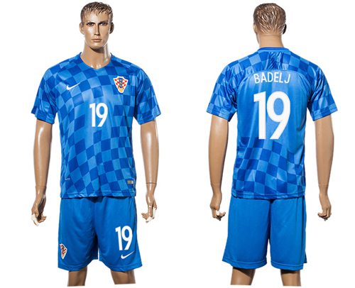 Croatia #19 Badelj Away Soccer Country Jersey Croatia #19 Badelj Away Soccer Country Jersey