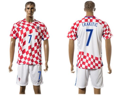 Croatia #7 I.Rakitic Home Soccer Country Jersey Croatia #7 I.Rakitic Home Soccer Country Jersey