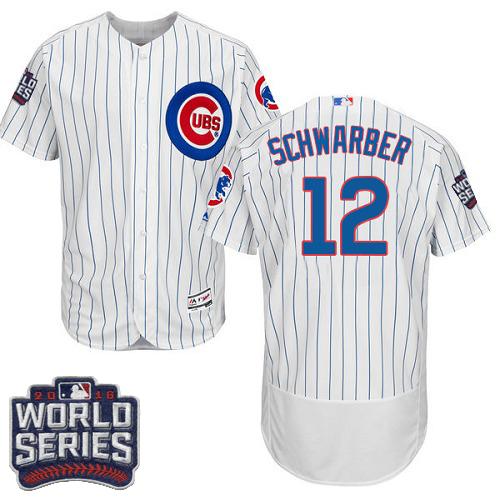 Cubs #12 Kyle Schwarber White Flexbase Authentic Collection 2016 World Series Bound Stitched MLB Jersey Cubs #12 Kyle Schwarber White Flexbase Authentic Collection 2016 World Series Bound Stitched MLB Jersey