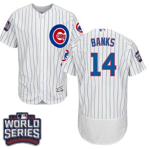 Cubs #14 Ernie Banks White Flexbase Authentic Collection 2016 World Series Bound Stitched MLB Jersey Cubs #14 Ernie Banks White Flexbase Authentic Collection 2016 World Series Bound Stitched MLB Jersey
