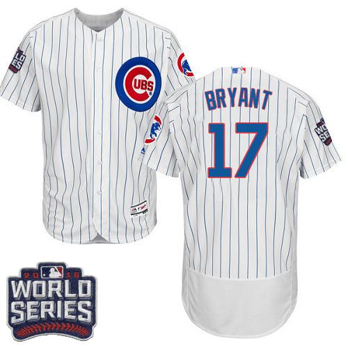 Cubs #17 Kris Bryant White Flexbase Authentic Collection 2016 World Series Bound Stitched MLB Jersey Cubs #17 Kris Bryant White Flexbase Authentic Collection 2016 World Series Bound Stitched MLB Jersey