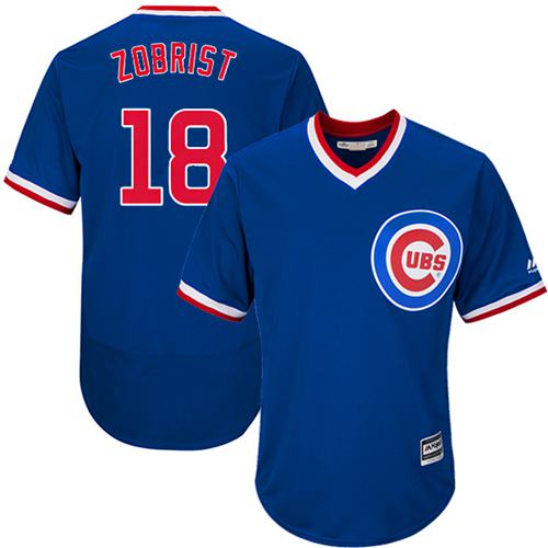 Cubs #18 Ben Zobrist Blue Flexbase Authentic Collection Cooperstown Stitched MLB Jersey Cubs #18 Ben Zobrist Blue Flexbase Authentic Collection Cooperstown Stitched MLB Jersey