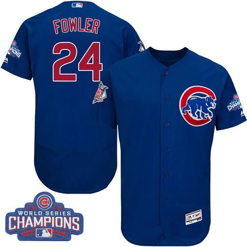 Cubs #24 Dexter Fowler Blue Flexbase Authentic Collection 2016 World Series Champions Stitched MLB Jersey Cubs #24 Dexter Fowler Blue Flexbase Authentic Collection 2016 World Series Champions Stitched MLB Jersey