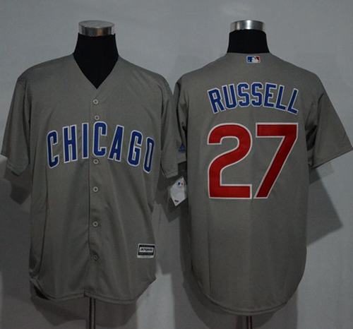 Cubs #27 Addison Russell Grey New Cool Base Stitched MLB Jersey Cubs #27 Addison Russell Grey New Cool Base Stitched MLB Jersey