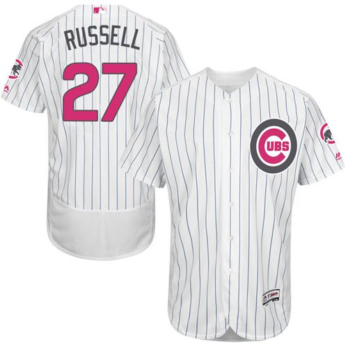 Cubs #27 Addison Russell White(Blue Strip) Flexbase Authentic Collection 2016 Mother's Day Stitched MLB Jersey Cubs #27 Addison Russell White(Blue Strip) Flexbase Authentic Collection 2016 Mother's Day Stitched MLB Jersey