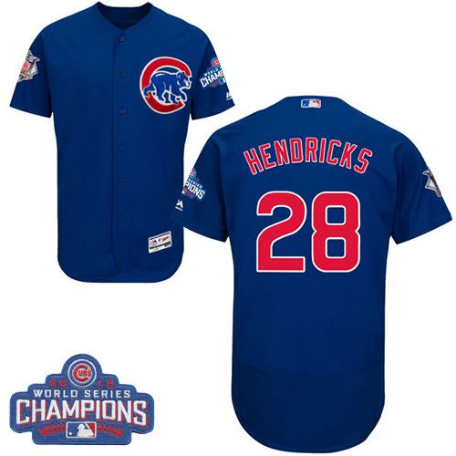 Google jerseys Cubs #28 Kyle Hendricks Blue Flexbase Authentic Collection 2016 World Series Champions Stitched MLB Jersey