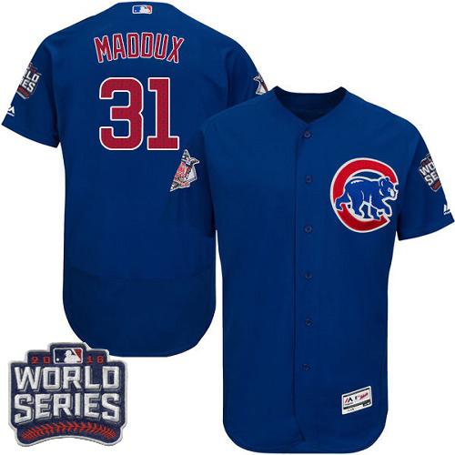 Cubs #31 Greg Maddux Blue Flexbase Authentic Collection 2016 World Series Bound Stitched MLB Jersey Cubs #31 Greg Maddux Blue Flexbase Authentic Collection 2016 World Series Bound Stitched MLB Jersey