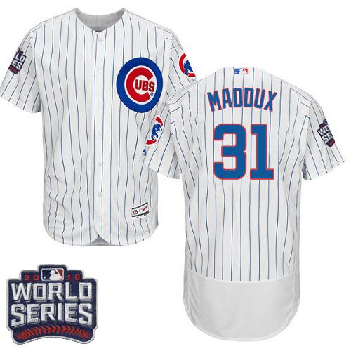 Cubs #31 Greg Maddux White Flexbase Authentic Collection 2016 World Series Bound Stitched MLB Jersey Cubs #31 Greg Maddux White Flexbase Authentic Collection 2016 World Series Bound Stitched MLB Jersey