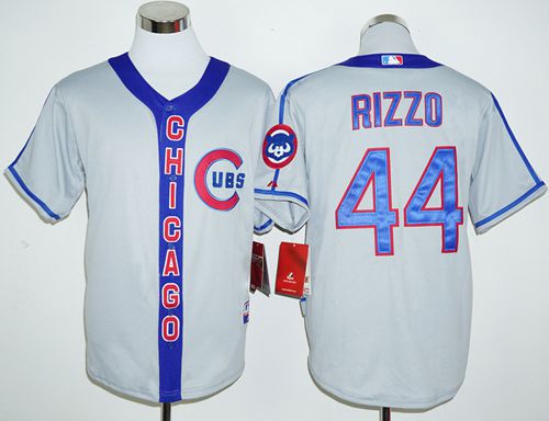 Cubs #44 Anthony Rizzo Grey Cooperstown Stitched MLB Jersey Cubs #44 Anthony Rizzo Grey Cooperstown Stitched MLB Jersey