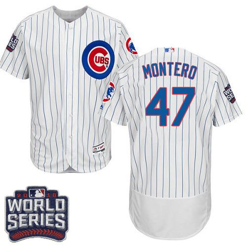 Cubs #47 Miguel Montero White Flexbase Authentic Collection 2016 World Series Bound Stitched MLB Jersey Cubs #47 Miguel Montero White Flexbase Authentic Collection 2016 World Series Bound Stitched MLB Jersey