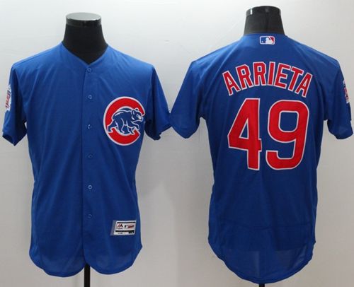 Cubs #49 Jake Arrieta Blue Flexbase Authentic Collection Stitched MLB Jersey Cubs #49 Jake Arrieta Blue Flexbase Authentic Collection Stitched MLB Jersey