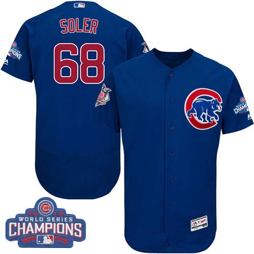 Cubs #68 Jorge Soler Blue Flexbase Authentic Collection 2016 World Series Champions Stitched MLB Jersey Cubs #68 Jorge Soler Blue Flexbase Authentic Collection 2016 World Series Champions Stitched MLB Jersey