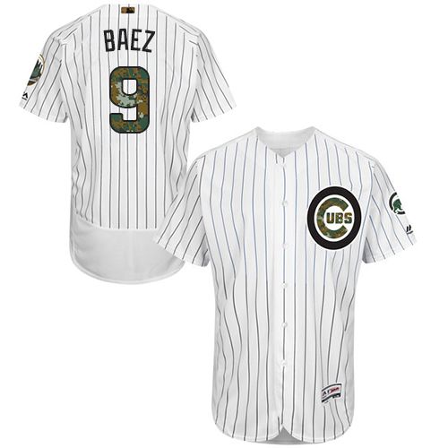 Cubs #9 Javier Baez White(Blue Strip) Flexbase Authentic Collection 2016 Memorial Day Stitched MLB Jersey Cubs #9 Javier Baez White(Blue Strip) Flexbase Authentic Collection 2016 Memorial Day Stitched MLB Jersey