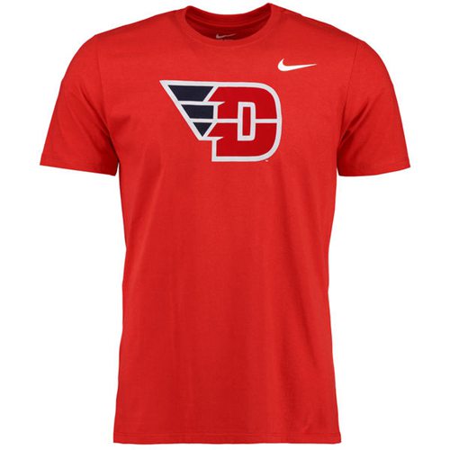 Dayton Flyers Mid Size Arch Over Logo T-Shirt Red-2