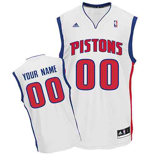 Detroit Pistons Youth Custom White Jersey