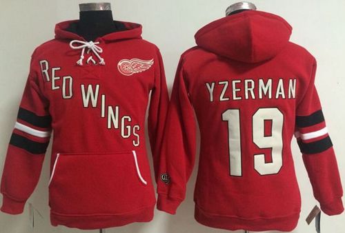 Detroit Red Wings #19 Steve Yzerman Red Women's Old Time Heidi NHL Hoodie Detroit Red Wings #19 Steve Yzerman Red Women's Old Time Heidi NHL Hoodie