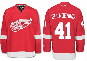 Detroit Red Wings #41 Luke Glendening Red Stitched NHL Jersey Detroit Red Wings #41 Luke Glendening Red Stitched NHL Jersey