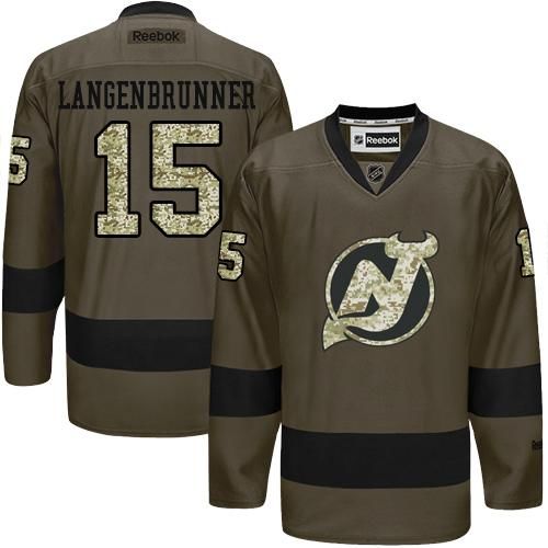 Devils #15 Langenbrunner Green Salute to Service Stitched NHL Jersey Devils #15 Langenbrunner Green Salute to Service Stitched NHL Jersey