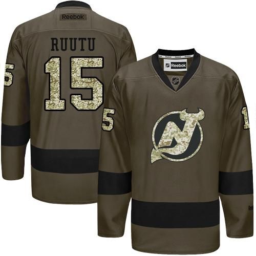 Devils #15 Tuomo Ruutu Green Salute to Service Stitched NHL Jersey Devils #15 Tuomo Ruutu Green Salute to Service Stitched NHL Jersey
