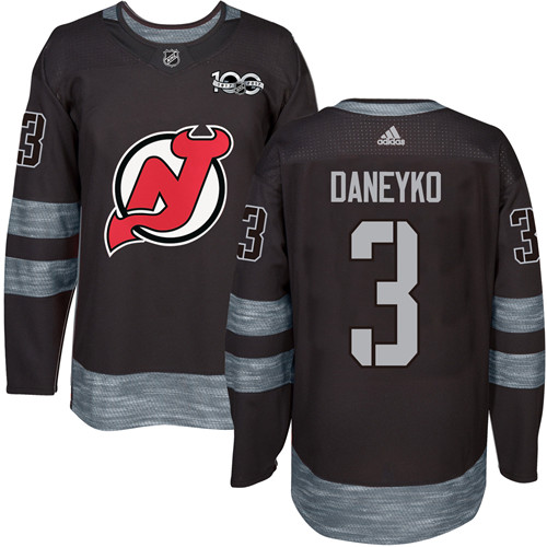 Devils #3 Ken Daneyko Black 1917-2017 100th Anniversary Stitched NHL Jersey Devils #3 Ken Daneyko Black 1917-2017 100th Anniversary Stitched NHL Jersey