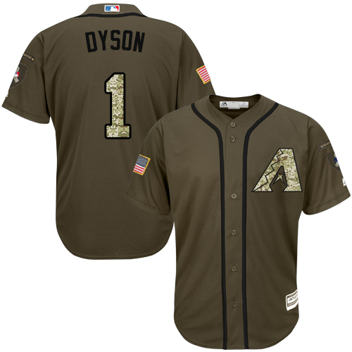 Diamondbacks #1 Jarrod Dyson Green Salute to Service Stitched Baseball Jersey Diamondbacks #1 Jarrod Dyson Green Salute to Service Stitched Baseball Jersey