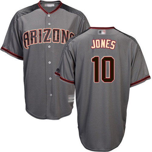 Diamondbacks #10 Adam Jones Gray Road Women's Stitched Baseball Jersey