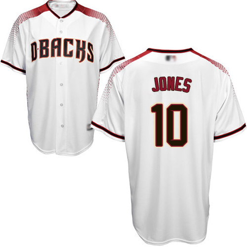 Diamondbacks #10 Adam Jones White Crimson Home Women's Stitched Baseball Jersey