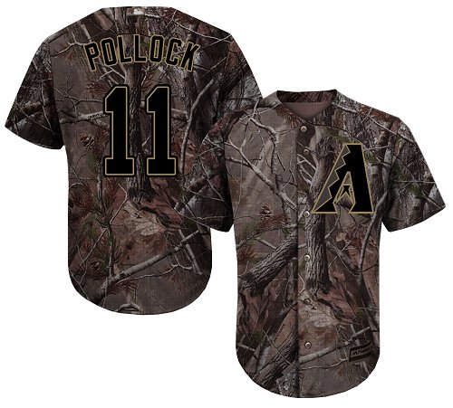 Diamondbacks #11 A. J. Pollock Camo Realtree Collection Cool Base Stitched Youth Baseball Jersey Diamondbacks #11 A. J. Pollock Camo Realtree Collection Cool Base Stitched Youth Baseball Jersey