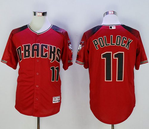 Diamondbacks #11 A. J. Pollock Red Brick New Cool Base Stitched MLB Jersey Diamondbacks #11 A. J. Pollock Red Brick New Cool Base Stitched MLB Jersey
