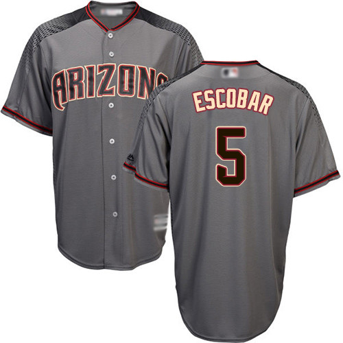 Diamondbacks #5 Eduardo Escobar Gray Road Women's Stitched Baseball Jersey Diamondbacks #5 Eduardo Escobar Gray Road Women's Stitched Baseball Jersey