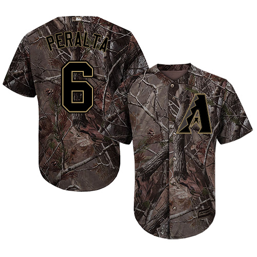 Diamondbacks #6 David Peralta Camo Realtree Collection Cool Base Stitched Baseball Jersey