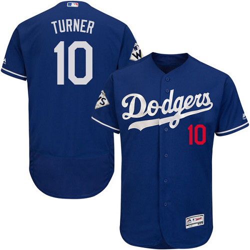 Dodgers #10 Justin Turner Blue Flexbase Authentic Collection 2017 World Series Bound Stitched MLB Jersey