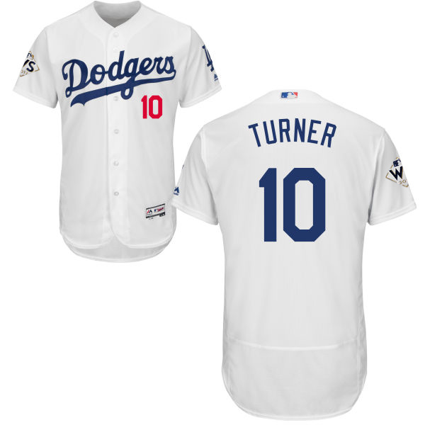 Dodgers #10 Justin Turner White Flexbase Authentic Collection 2017 World Series Bound Stitched MLB Jersey Dodgers #10 Justin Turner White Flexbase Authentic Collection 2017 World Series Bound Stitched MLB Jersey